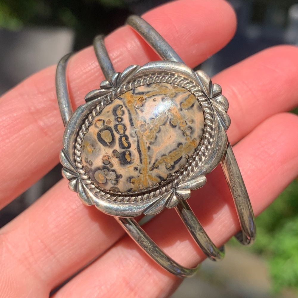 Southwest Traditions Tiger Eye Sterling Cuff Bracelet
